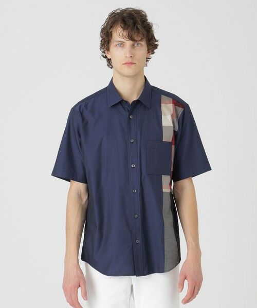 BLUE LABEL CRESTBRIDGE チェック柄 Tシャツ 38 セール】 【一部店舗限定】クレストブリッジチェックパッチ
