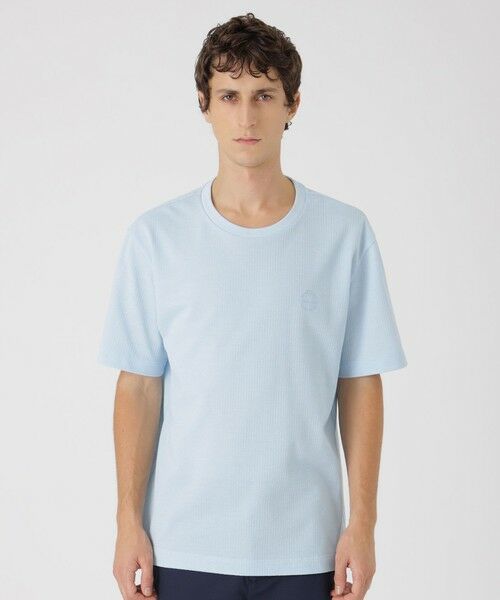 BLUE LABEL / BLACK LABEL CRESTBRIDGE / ブルーレーベル / ブラックレーベル・クレストブリッジ カットソー | サッカータックエンブロイダリーTシャツ(ライトブルー3)