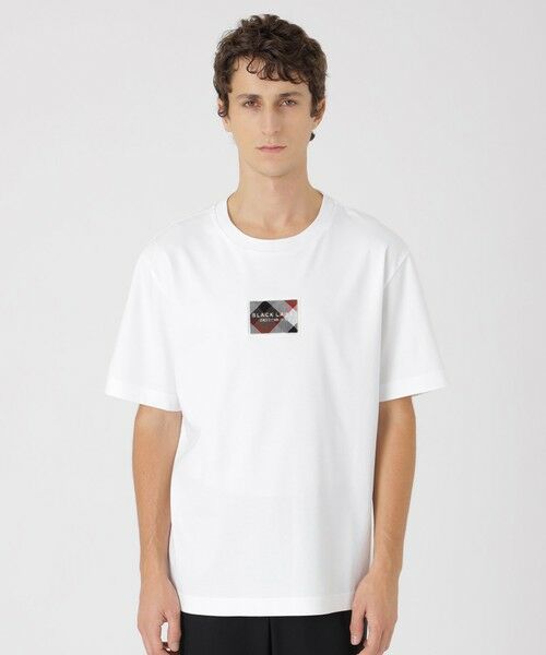 BLUE LABEL / BLACK LABEL CRESTBRIDGE / ブルーレーベル / ブラックレーベル・クレストブリッジ  カットソー | ハブラシワッペンTシャツ（オフホワイト1）