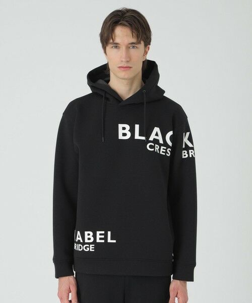 BLUE LABEL / BLACK LABEL CRESTBRIDGE / ブルーレーベル / ブラックレーベル・クレストブリッジ  カットソー | 【一部店舗限定】ロゴグラフィックフーディー（ブラック）