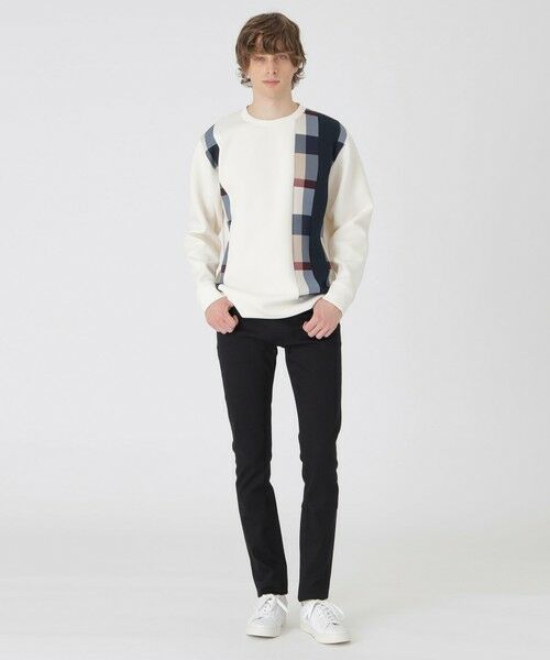 BLUE LABEL / BLACK LABEL CRESTBRIDGE / ブルーレーベル / ブラックレーベル・クレストブリッジ カットソー | 【一部店舗限定】ストライプパッチワークスウェットシャツ | 詳細1