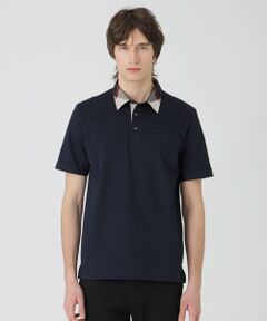 BLUE LABEL / BLACK LABEL CRESTBRIDGE / ブルーレーベル / ブラックレーベル・クレストブリッジ  カットソー | 【一部店舗限定】パーシャルチェックポロシャツ