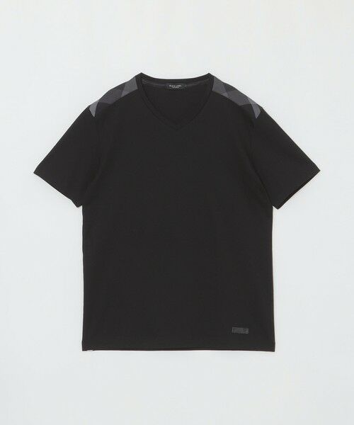 ブラックレーベルクレストブリッジ　半袖　Tシャツ　新品未使用タグ付き セール】 【一部店舗限定】ショルダーチェックVネックTシャツ