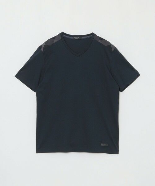 セール】 【一部店舗限定】ショルダーチェックVネックTシャツ