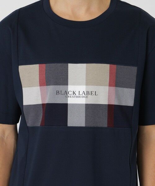 クレストブリッジ半袖Tシャツ ブラックレーベル クレストブリッジ 半袖デザインカットソー M16, 黒