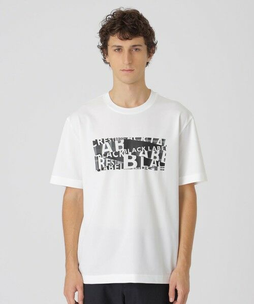 BLUE LABEL / BLACK LABEL CRESTBRIDGE/ブルーレーベル / ブラックレーベル・クレストブリッジ 【一部店舗限定】ジオメトリックロゴグラフィックTシャツ オフホワイト1 LL BLUE LABEL / BLACK LABEL CRESTBRIDGE/ブルーレーベル / ブラックレーベル・クレストブリッジ 【一部店舗限定】ジオメトリックロゴグラフィックTシャツ オフホワイト1 LL