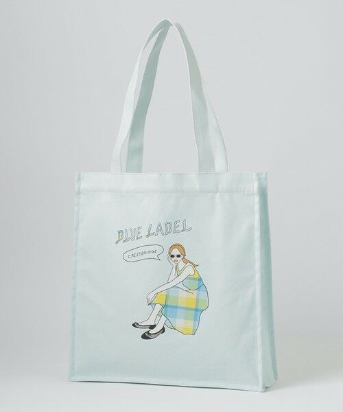BLUE LABEL / BLACK LABEL CRESTBRIDGE / ブルーレーベル / ブラックレーベル・クレストブリッジ  ショルダーバッグ | 【星陽子コラボ】グラフィックプリントトート（サックス3）
