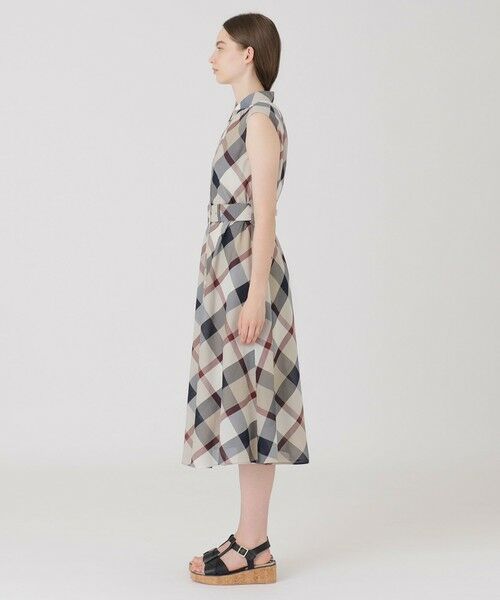 【値下げ】クレストブリッジチェックカラミクロスシャツ　ベージュ36 セール】 【一部店舗限定】クレストブリッジチェックカラミ