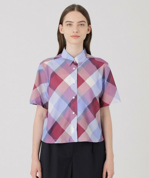BLUE LABEL CRESTBRIDGE シャツ美品！ セール】 クレストブリッジチェックカラミクロスシャツ （シャツ