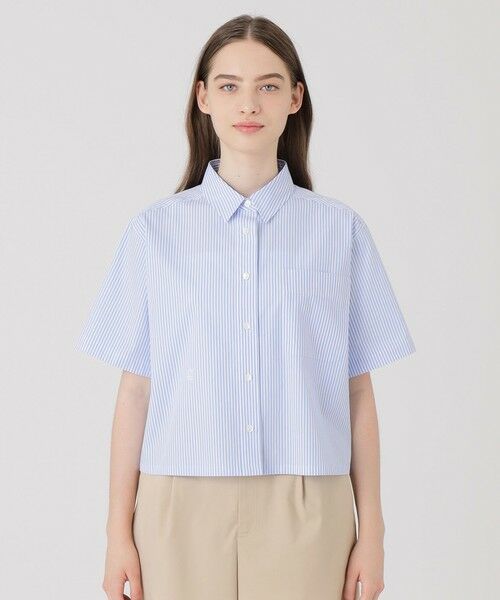 BLUE LABEL / BLACK LABEL CRESTBRIDGE / ブルーレーベル / ブラックレーベル・クレストブリッジ  シャツ・ブラウス | ストライプシャツ（ブルー3）