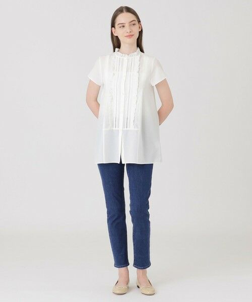 BLUE LABEL / BLACK LABEL CRESTBRIDGE / ブルーレーベル / ブラックレーベル・クレストブリッジ  シャツ・ブラウス | ライトタンブラーブロードチュニックブラウス | 詳細1