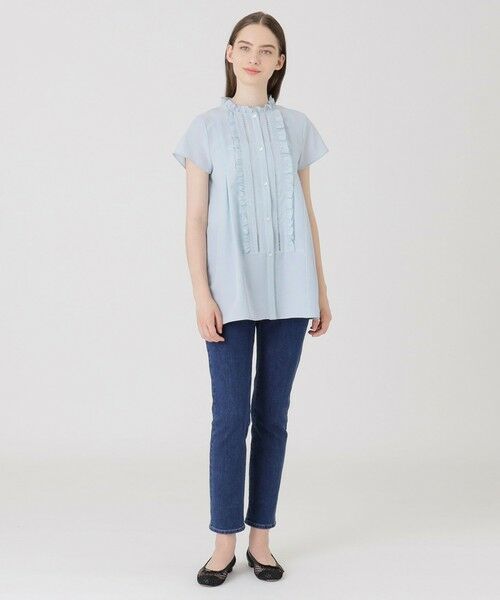 BLUE LABEL / BLACK LABEL CRESTBRIDGE / ブルーレーベル / ブラックレーベル・クレストブリッジ  シャツ・ブラウス | ライトタンブラーブロードチュニックブラウス | 詳細5