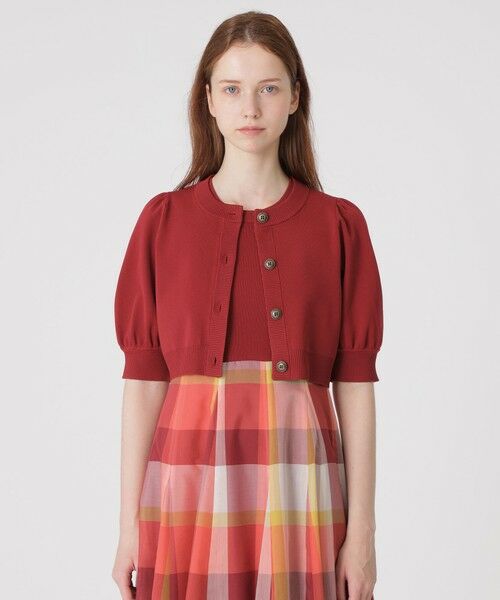 BLUE LABEL / BLACK LABEL CRESTBRIDGE / ブルーレーベル / ブラックレーベル・クレストブリッジ  ニット・セーター | 【美人百花コラボ】ショートカーディガン（ピンク6）