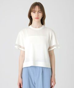 美品 BLUE LABEL CRESTBRIDGE ビジュー刺繍デザインニット スーパーファインラムズウールビジューニットプルオーバー