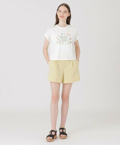 BLUE LABEL / BLACK LABEL CRESTBRIDGE / ブルーレーベル / ブラックレーベル・クレストブリッジ  カットソー | 【星陽子コラボ】ピマコットンプレーティング天竺ロゴイラストTシャツ | 詳細1