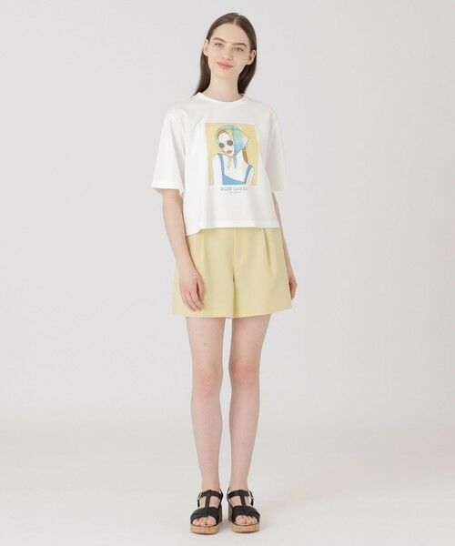 BLUE LABEL / BLACK LABEL CRESTBRIDGE / ブルーレーベル / ブラックレーベル・クレストブリッジ  カットソー | 【星陽子コラボ】ピマコットンプレーティング天竺イラストワイドTシャツ | 詳細1