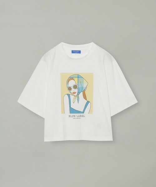 BLUE LABEL / BLACK LABEL CRESTBRIDGE / ブルーレーベル / ブラックレーベル・クレストブリッジ  カットソー | 【星陽子コラボ】ピマコットンプレーティング天竺イラストワイドTシャツ | 詳細5