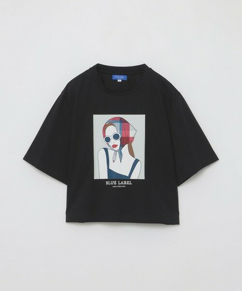 BLUE LABEL / BLACK LABEL CRESTBRIDGE / ブルーレーベル / ブラックレーベル・クレストブリッジ  カットソー | 【星陽子コラボ】ピマコットンプレーティング天竺イラストワイドTシャツ | 詳細10