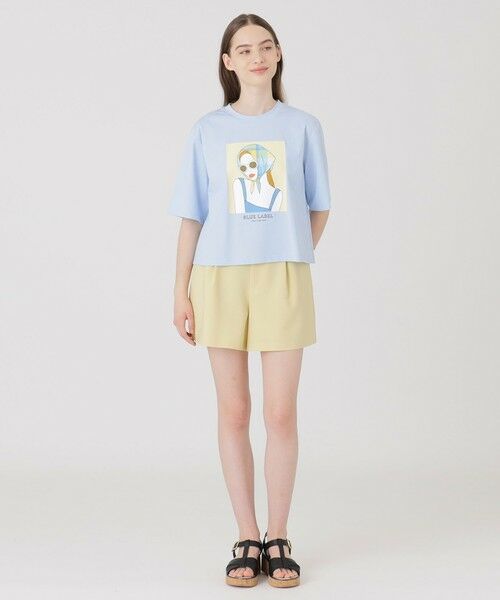 BLUE LABEL / BLACK LABEL CRESTBRIDGE / ブルーレーベル / ブラックレーベル・クレストブリッジ  カットソー | 【星陽子コラボ】ピマコットンプレーティング天竺イラストワイドTシャツ | 詳細11