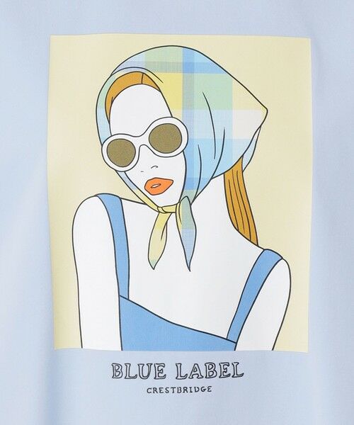 BLUE LABEL / BLACK LABEL CRESTBRIDGE / ブルーレーベル / ブラックレーベル・クレストブリッジ  カットソー | 【星陽子コラボ】ピマコットンプレーティング天竺イラストワイドTシャツ | 詳細14