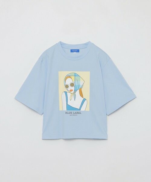 BLUE LABEL / BLACK LABEL CRESTBRIDGE / ブルーレーベル / ブラックレーベル・クレストブリッジ  カットソー | 【星陽子コラボ】ピマコットンプレーティング天竺イラストワイドTシャツ | 詳細15