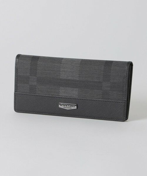 BLUE LABEL / BLACK LABEL CRESTBRIDGE / ブルーレーベル / ブラックレーベル・クレストブリッジ  財布・コインケース・マネークリップ | 【一部店舗限定】シャドークレストブリッジチェックロングウォレット（グレー3）