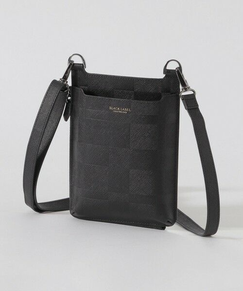 BLUE LABEL / BLACK LABEL CRESTBRIDGE/ブルーレーベル / ブラックレーベル・クレストブリッジ エンボスチェックスマートフォンショルダーケース ブラック F BLUE LABEL / BLACK LABEL CRESTBRIDGE/ブルーレーベル / ブラックレーベル・クレストブリッジ エンボスチェックスマートフォンショルダーケース ブラック F