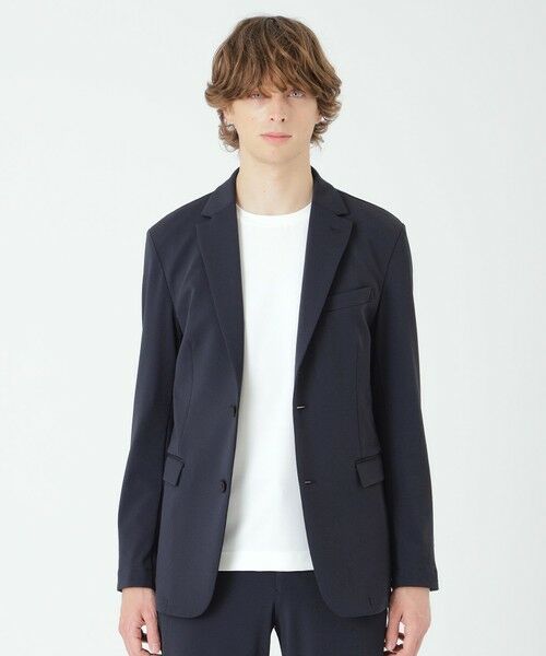 【ブラックレーベルクレストブリッジ】春夏2Bテーラードジャケット ネイビー系 L MIYUKI シャドークレストブリッジチェックホップサック