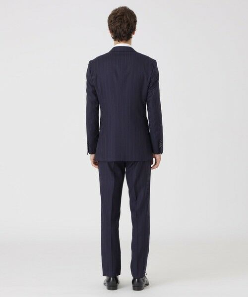 BLUE LABEL / BLACK LABEL CRESTBRIDGE / ブルーレーベル / ブラックレーベル・クレストブリッジ セットアップ | ネイビーオルタネートストライプスリーピーススーツ | 詳細3