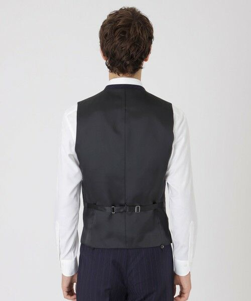 BLUE LABEL / BLACK LABEL CRESTBRIDGE / ブルーレーベル / ブラックレーベル・クレストブリッジ セットアップ | ネイビーオルタネートストライプスリーピーススーツ | 詳細5