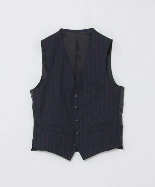 BLUE LABEL / BLACK LABEL CRESTBRIDGE / ブルーレーベル / ブラックレーベル・クレストブリッジ セットアップ | ネイビーオルタネートストライプスリーピーススーツ | 詳細7