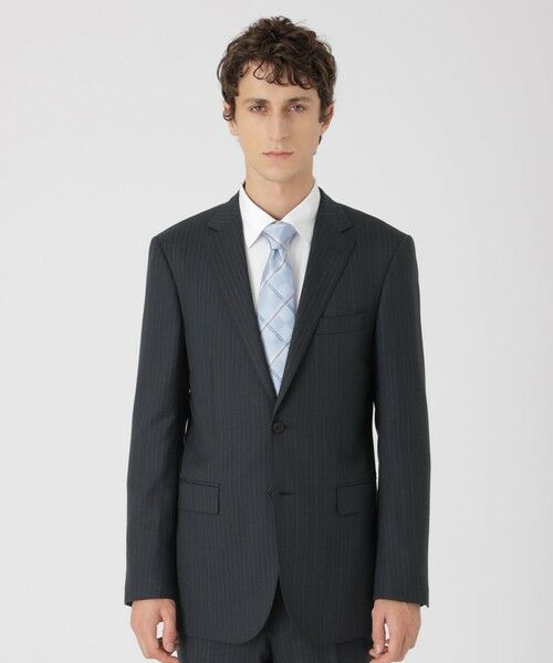 BLUE LABEL / BLACK LABEL CRESTBRIDGE / ブルーレーベル / ブラックレーベル・クレストブリッジ  セットアップ | 【一部店舗限定】アクセントカラーピンストライプスーツ（グレー5）