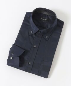 BLUE LABEL 半袖シャツ 黒/チェック AIRRIP オーバーサイズチェック半袖シャツ（シャツ／ブラウス
