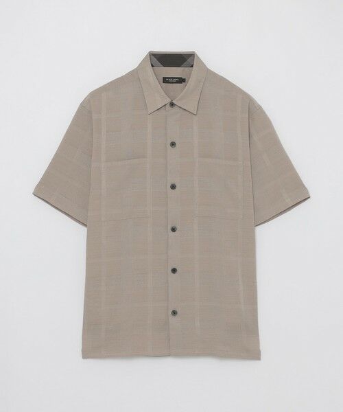 【超美品】ブラックレーベルクレストブリッジ　半袖シャツ　チェック　ベージュ　M セール】 シャドークレストブリッジチェックシアーシャツ
