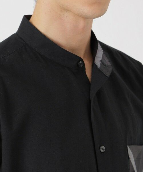 BLUE LABEL / BLACK LABEL CRESTBRIDGE / ブルーレーベル / ブラックレーベル・クレストブリッジ  シャツ・ブラウス | 【一部店舗限定】コットンリネンバンドカラーシャツ | 詳細10