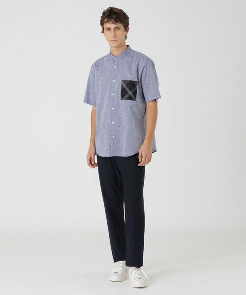 BLUE LABEL / BLACK LABEL CRESTBRIDGE / ブルーレーベル / ブラックレーベル・クレストブリッジ  シャツ・ブラウス | 【一部店舗限定】コットンリネンバンドカラーシャツ | 詳細13