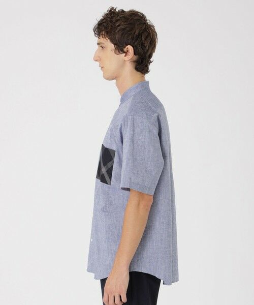 BLUE LABEL / BLACK LABEL CRESTBRIDGE / ブルーレーベル / ブラックレーベル・クレストブリッジ  シャツ・ブラウス | 【一部店舗限定】コットンリネンバンドカラーシャツ | 詳細14