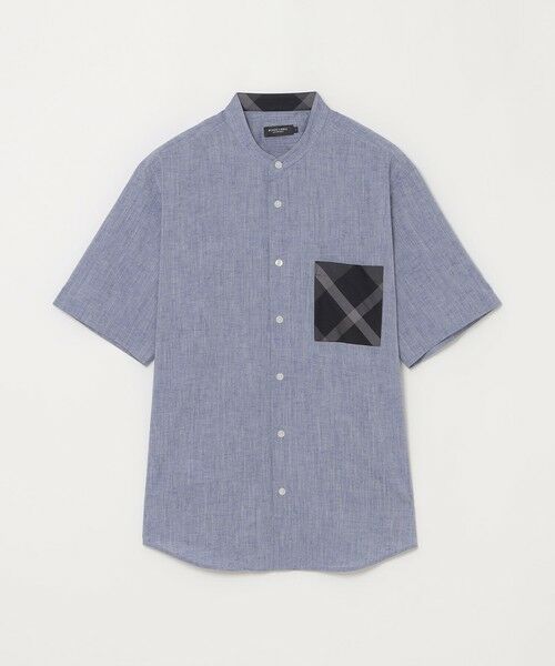 BLUE LABEL / BLACK LABEL CRESTBRIDGE / ブルーレーベル / ブラックレーベル・クレストブリッジ  シャツ・ブラウス | 【一部店舗限定】コットンリネンバンドカラーシャツ | 詳細18