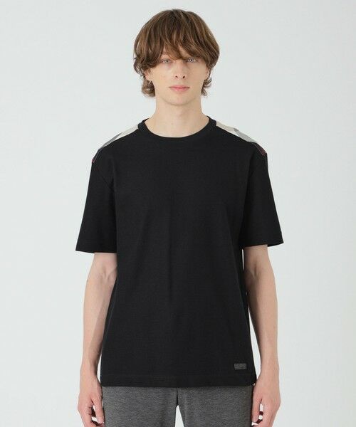 BLUELABEL CREST BRIDGE ブラックハートロゴ刺繍 Tシャツ BLUE LABEL / BLACK LABEL CRESTBRIDGE｜【BLACK lab.】エンボス