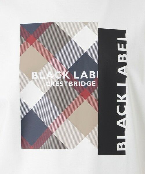 BLACKLABEL CRESTBRIDGE ビッグロゴ チェック ブラックT BLACK LABEL CRESTBRIDGE tシャツ ガーズマングラフィックT