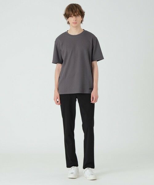 セール】 テクスチャータックサイドチェックTシャツ