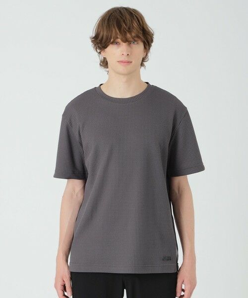 ブルーレーベル サイドチェックカットソー Tシャツ　ブラック セール】 コンパクトピマスムースサイドチェックカットソー