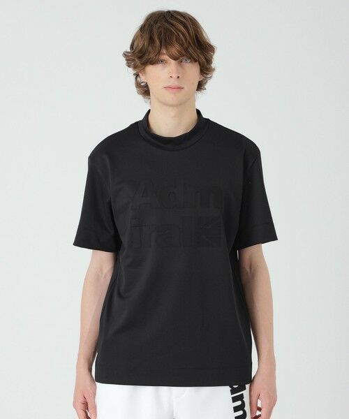 BLUE LABEL / BLACK LABEL CRESTBRIDGE/ブルーレーベル / ブラックレーベル・クレストブリッジ 【BLACK lab.×Admiral】シャドーチェックロゴグラフィックTシャツ ブラック M BLUE LABEL / BLACK LABEL CRESTBRIDGE/ブルーレーベル / ブラックレーベル・クレストブリッジ 【BLACK lab.×Admiral】シャドーチェックロゴグラフィックTシャツ ブラック M