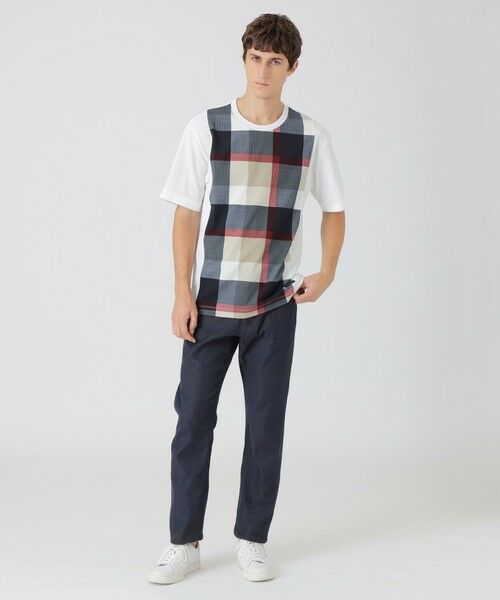 BLUE LABEL / BLACK LABEL CRESTBRIDGE / ブルーレーベル / ブラックレーベル・クレストブリッジ  カットソー | 【一部店舗限定】パネルサッカーチェックTシャツ | 詳細1