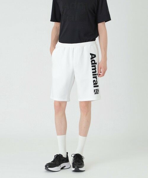 BLUE LABEL / BLACK LABEL CRESTBRIDGE/ブルーレーベル / ブラックレーベル・クレストブリッジ 【BLACK lab.×Admiral】ロゴプリントショートパンツ オフホワイト1 M BLUE LABEL / BLACK LABEL CRESTBRIDGE/ブルーレーベル / ブラックレーベル・クレストブリッジ 【BLACK lab.×Admiral】ロゴプリントショートパンツ オフホワイト1 M