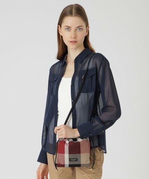 BLUE LABEL / BLACK LABEL CRESTBRIDGE / ブルーレーベル / ブラックレーベル・クレストブリッジ  ショルダーバッグ | クレストブリッジチェックキャンバス巾着ショルダー | 詳細1