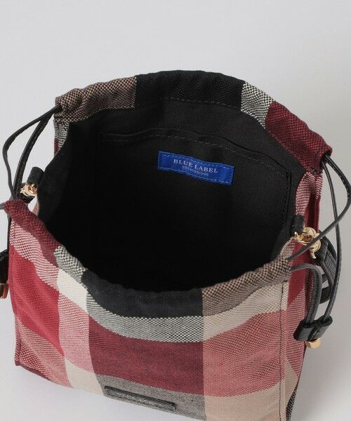 BLUE LABEL / BLACK LABEL CRESTBRIDGE / ブルーレーベル / ブラックレーベル・クレストブリッジ  ショルダーバッグ | クレストブリッジチェックキャンバス巾着ショルダー | 詳細5