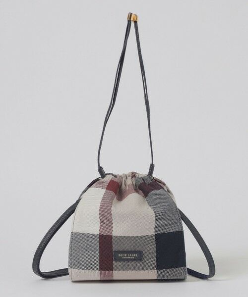BLUE LABEL / BLACK LABEL CRESTBRIDGE / ブルーレーベル / ブラックレーベル・クレストブリッジ  ショルダーバッグ | クレストブリッジチェックキャンバス巾着ショルダー | 詳細14