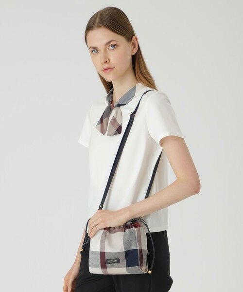 BLUE LABEL / BLACK LABEL CRESTBRIDGE / ブルーレーベル / ブラックレーベル・クレストブリッジ  ショルダーバッグ | クレストブリッジチェックキャンバス巾着ショルダー | 詳細8