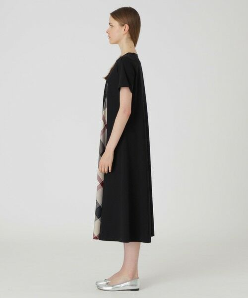 BLUE LABEL / BLACK LABEL CRESTBRIDGE / ブルーレーベル / ブラックレーベル・クレストブリッジ  ドレス | ピマコットンプレーティング天竺パーシャルチェックドレス | 詳細1